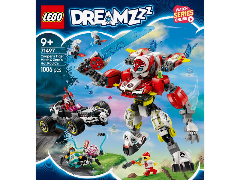 LEGO DREAMZzz 71497 Coopers Tiger-Mech und Zero's Hot Rod Auto