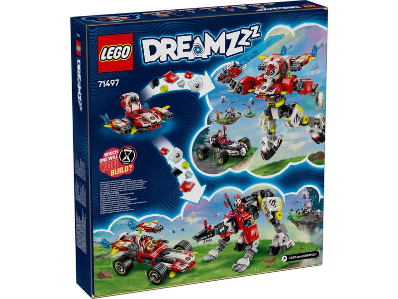 LEGO DREAMZzz 71497 Coopers Tiger-Mech und Zero's Hot Rod Auto