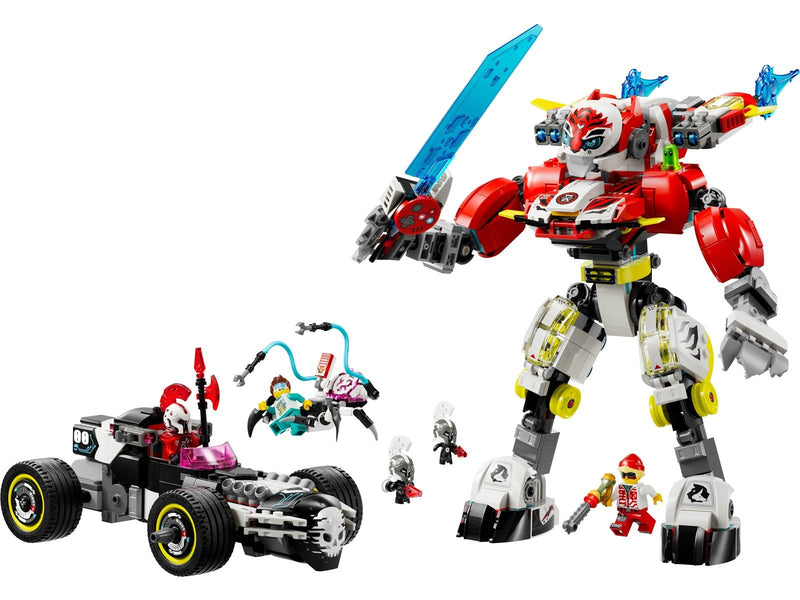 LEGO DREAMZzz 71497 Coopers Tiger-Mech und Zero's Hot Rod Auto