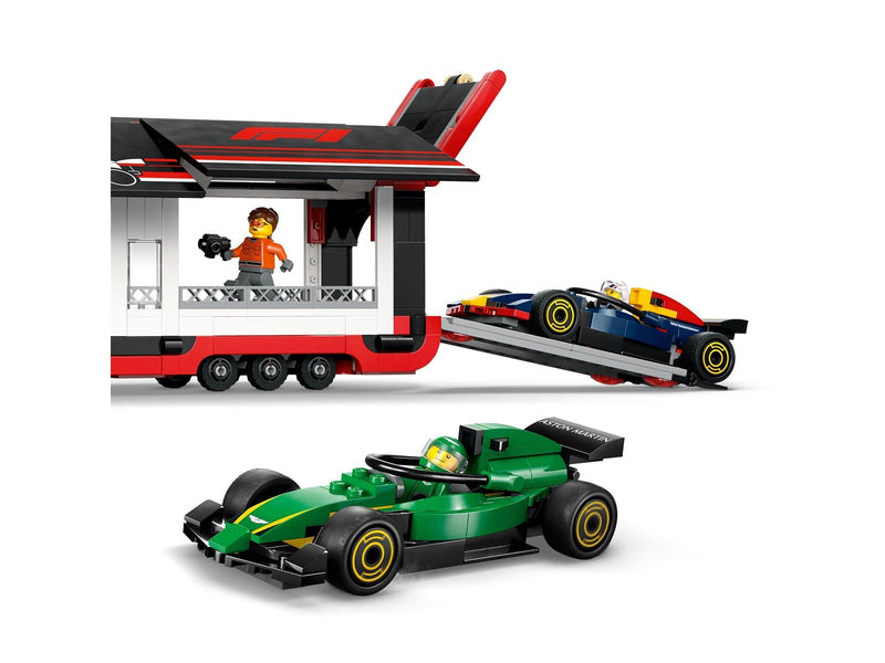 LEGO 60445 F1® Transporter mit RB20 & AMR24 F1® Rennautos