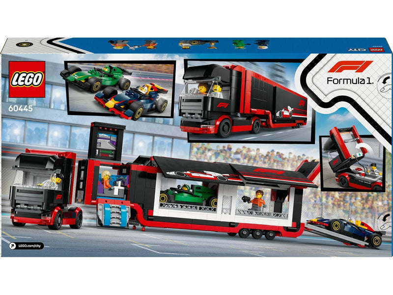 LEGO 60445 F1® Transporter mit RB20 & AMR24 F1® Rennautos