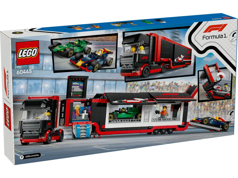 LEGO 60445 F1® Transporter mit RB20 & AMR24 F1® Rennautos