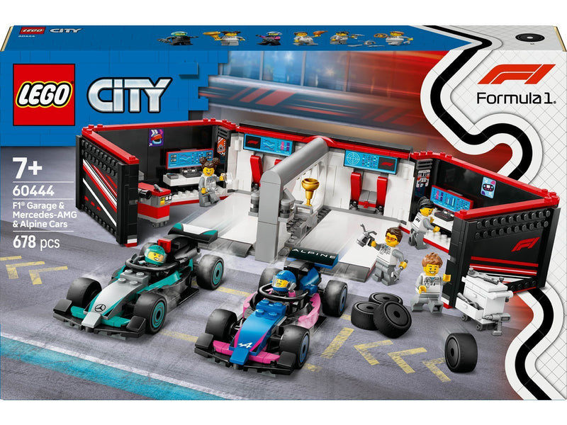 LEGO City 60444 F1® Garage mit Mercedes-AMG & Alpine Rennautos