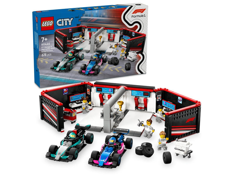 LEGO City 60444 F1® Garage mit Mercedes-AMG & Alpine Rennautos