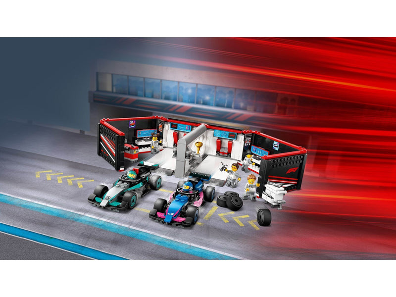 LEGO City 60444 F1® Garage mit Mercedes-AMG & Alpine Rennautos