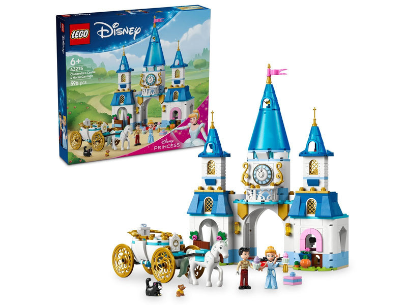 LEGO Disney 43275 Cinderellas Schloss und Pferdekutsche