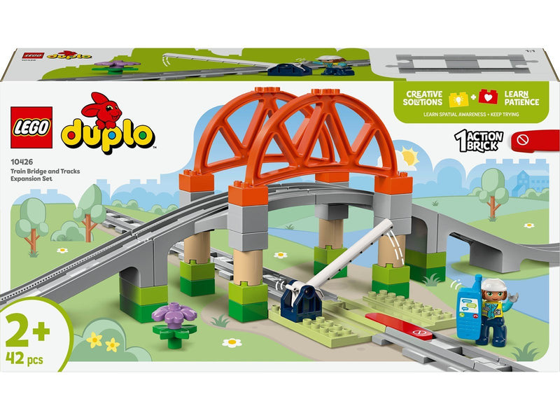 LEGO DUPLO 10426 Eisenbahnbrücke und Schienen – Erweiterungsset