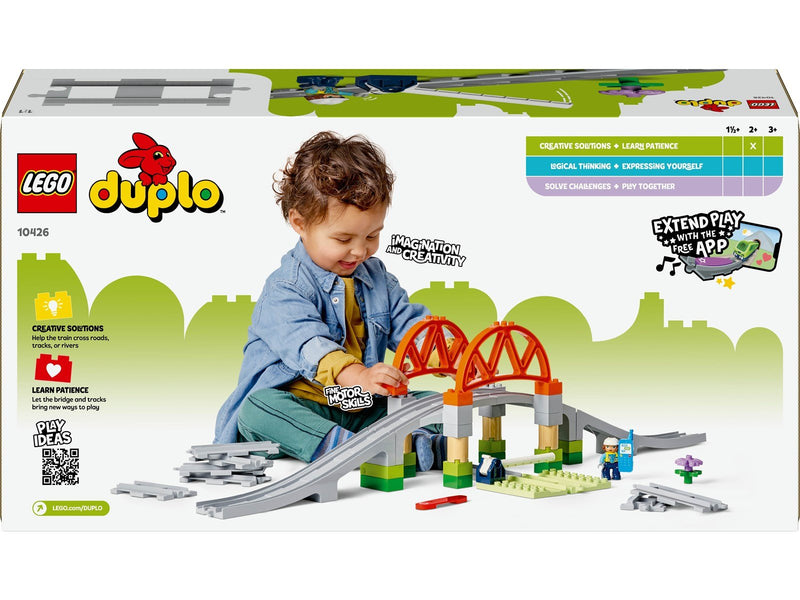 LEGO DUPLO 10426 Eisenbahnbrücke und Schienen – Erweiterungsset