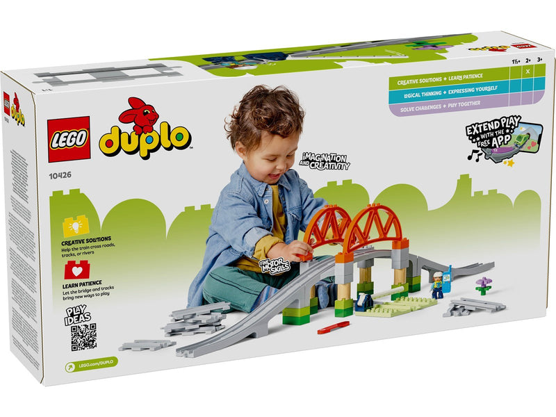 LEGO DUPLO 10426 Eisenbahnbrücke und Schienen – Erweiterungsset