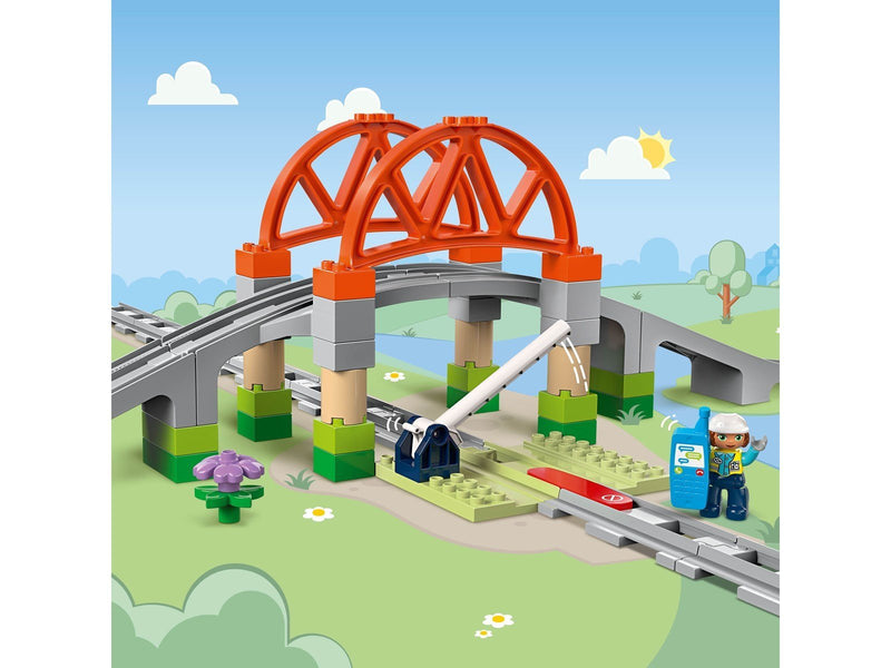 LEGO DUPLO 10426 Eisenbahnbrücke und Schienen – Erweiterungsset