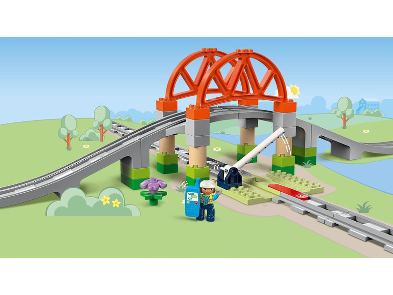 LEGO DUPLO 10426 Eisenbahnbrücke und Schienen – Erweiterungsset