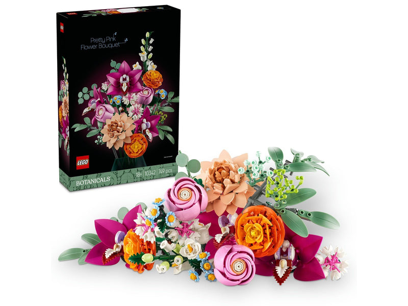 LEGO Botanicals 10342 Schöner Rosafarbener Blumenstrauß