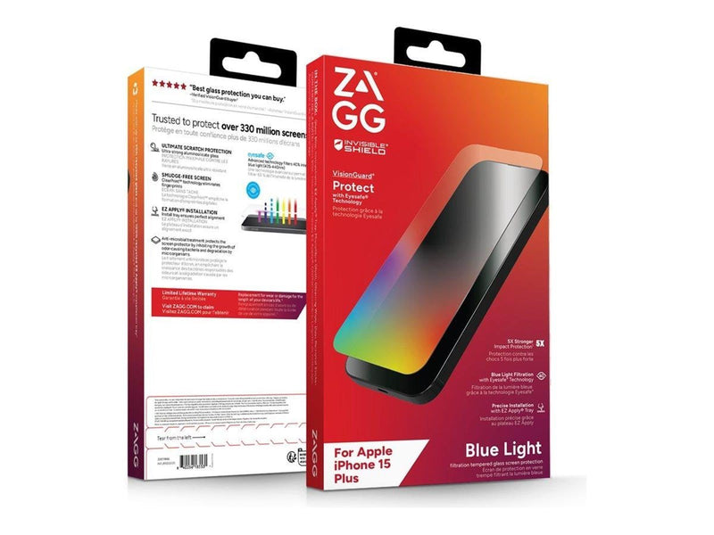 ZAGG InvisibleShield GlassFusion VisionGuard for Apple iPhone 15 Plus