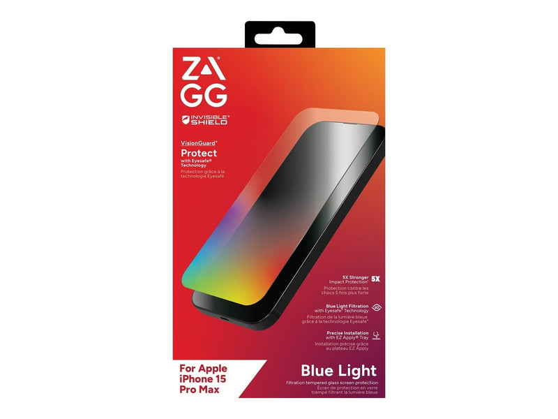 ZAGG InvisibleShield Glass Elite VisionGuard for Apple iPhone 15 Pro Max