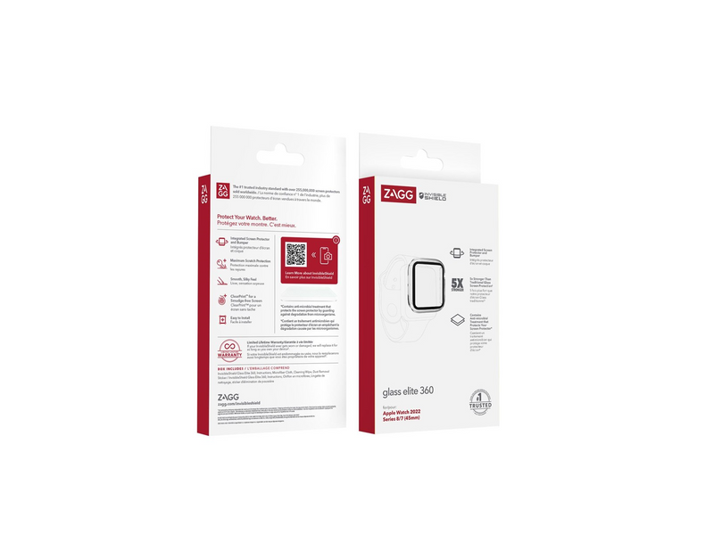 ZAGG InvisibleShield Glass Elite 360 for Apple-Watch Series 8 (45mm)