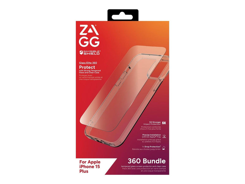 ZAGG InvisibleShield Glass Elite 360 for Apple iPhone 15 Plus