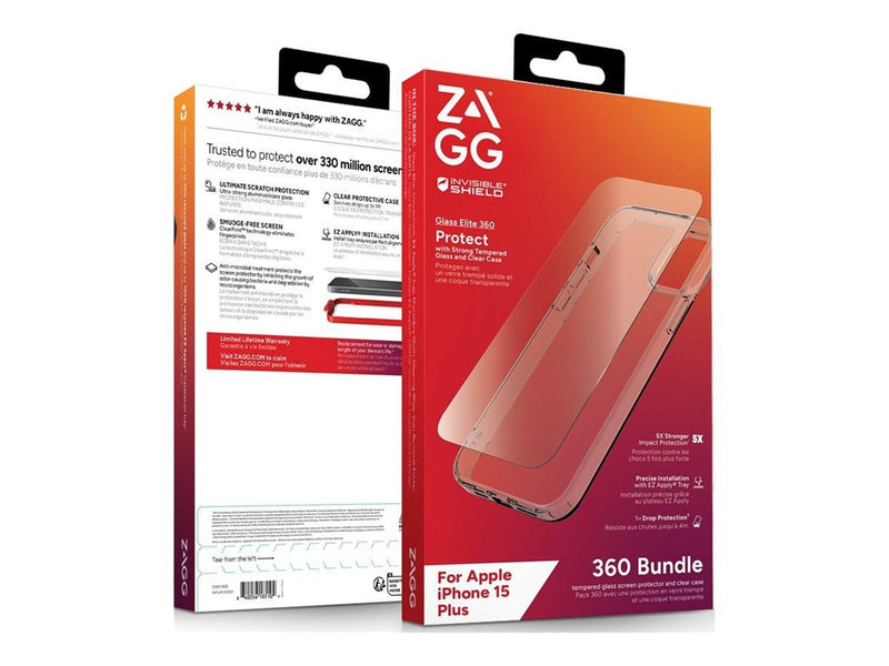 ZAGG InvisibleShield Glass Elite 360 for Apple iPhone 15 Plus