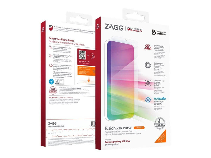 ZAGG InvisibleShield Fusion XTR for Samsung Galaxy S22 Ultra