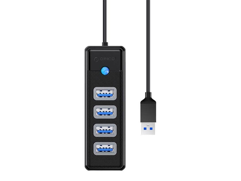 ORICO Hub USB to 4x USB 3.0 5 Gbps 0.15m (Black) USB-Hubs - USB 3.0 - 4 - Schwarz