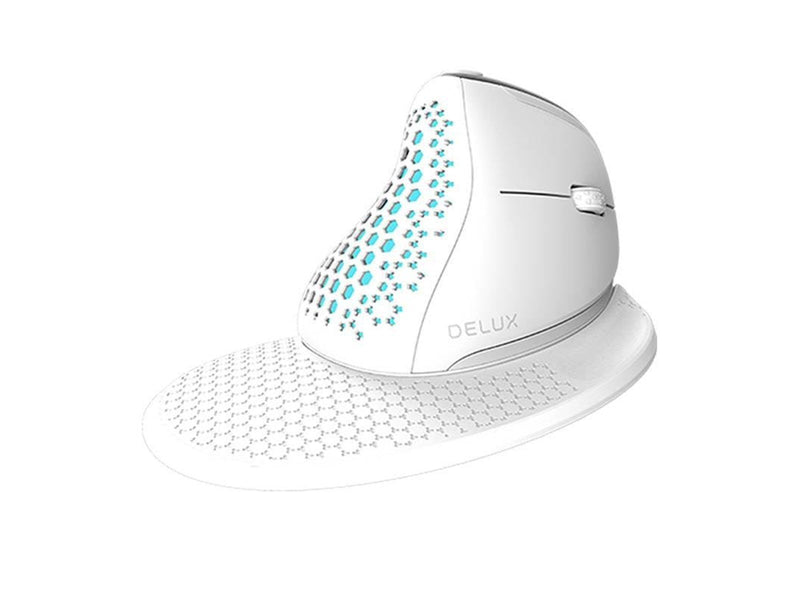 DeLUX M618XSD Wireless Vertical Mouse - Ergonomische Maus (Weiß)