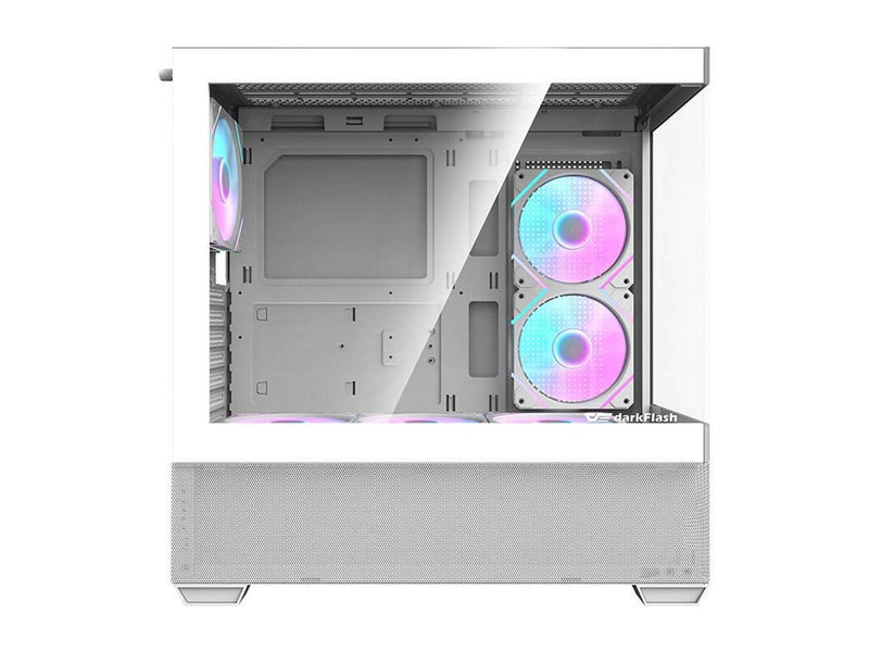 Darkflash Computer case DS900 AIR (white) + 6 ARGB Fans - Gehäuse - Miditower - Weiß