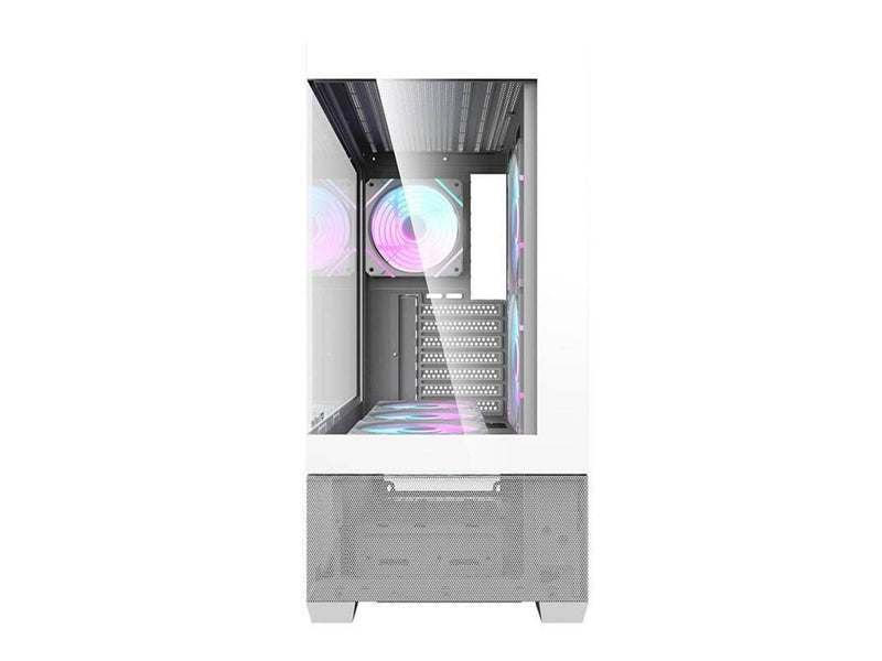 Darkflash Computer case DS900 AIR (white) + 6 ARGB Fans - Gehäuse - Miditower - Weiß