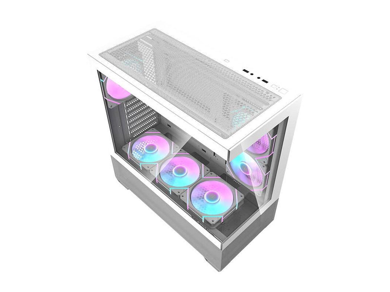 Darkflash Computer case DS900 AIR (white) + 6 ARGB Fans - Gehäuse - Miditower - Weiß