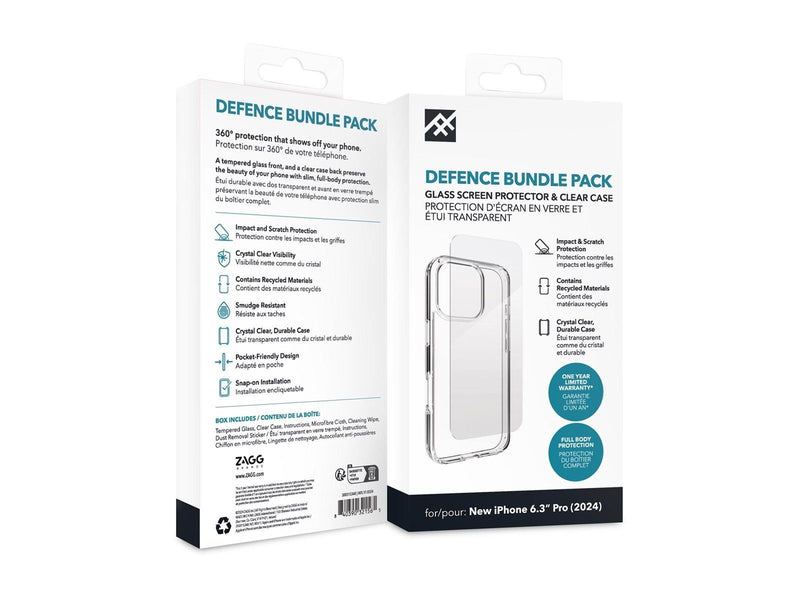 ZAGG IFROGZ Defence Bundle Pack for Apple iPhone 16 Pro