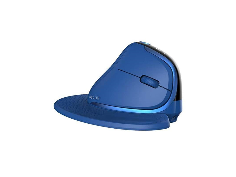 DeLUX M618XSD BT+2.4G RGB Wireless Vertical Mouse (blue) - Ergonomische Maus (Blau)