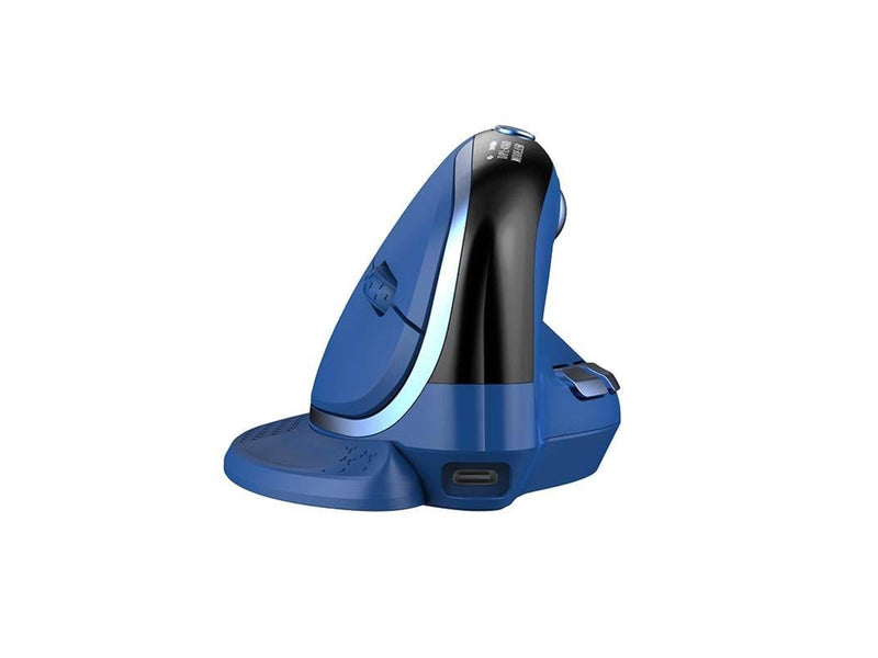 DeLUX M618XSD BT+2.4G RGB Wireless Vertical Mouse (blue) - Ergonomische Maus (Blau)