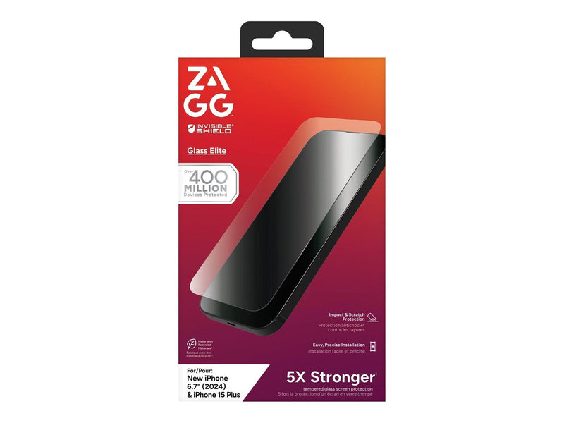 ZAGG InvisibleShield Glass Elite for iPhone 16 Plus/15 Plus