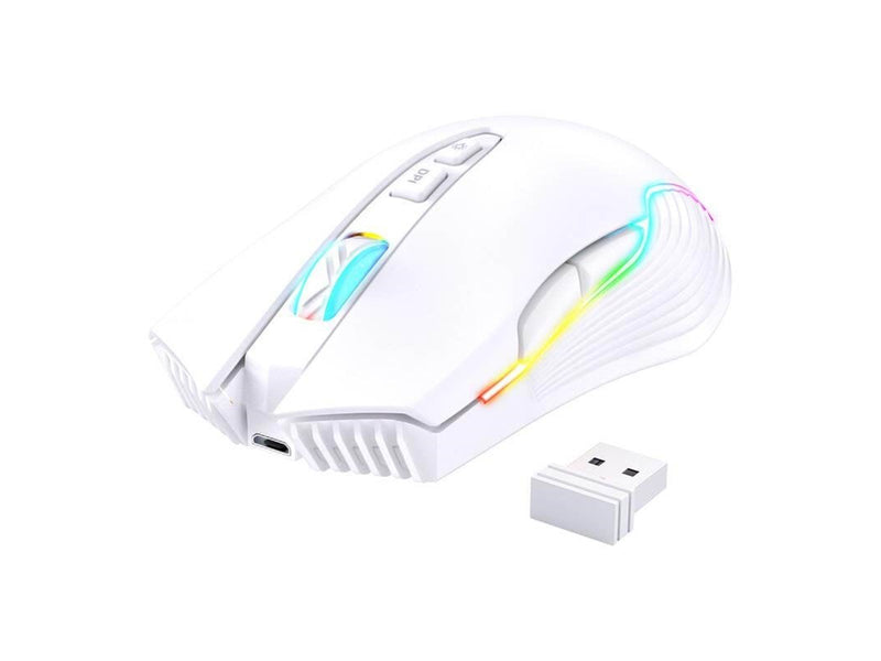 ONIKUMA CW905 Wireless - Gaming Maus (Weiß mit RGB Licht)