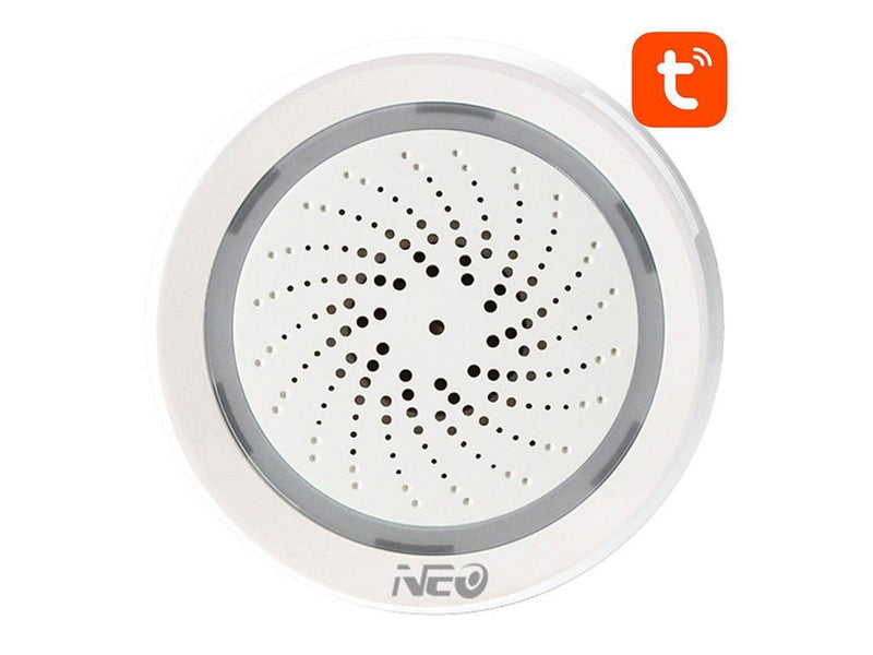 NEO NAS-AB02WT WiFi Alarm Siren with TUYA Temperature and Humidity Measurement