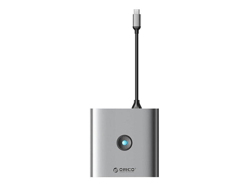 ORICO 6-in-1 Hub Adapter HDMI 4K + 2x USB-A 3.0 USB-C 100W PD USB-Hubs - USB 3.0 - Grau