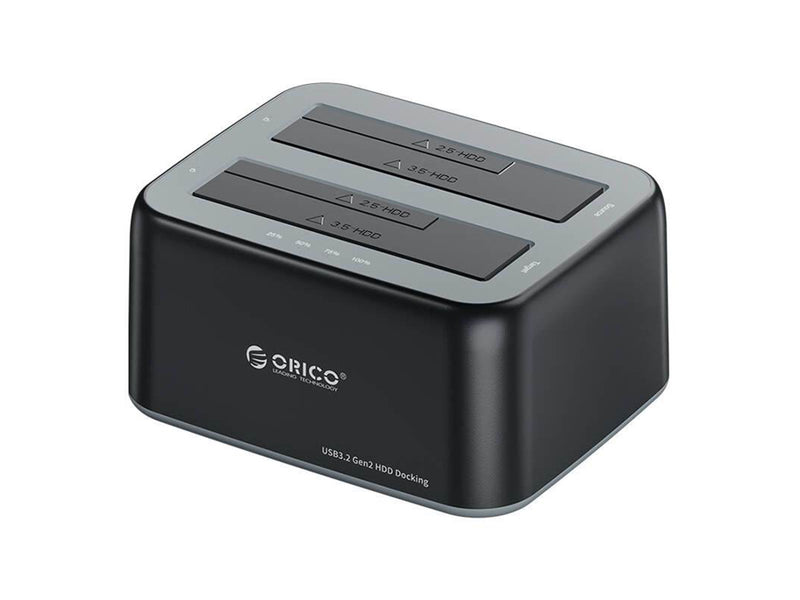 ORICO docking station for 2.5" / 3.5" HDD / SSD 5Gbps USB-A to USB-B with cloning function (black)