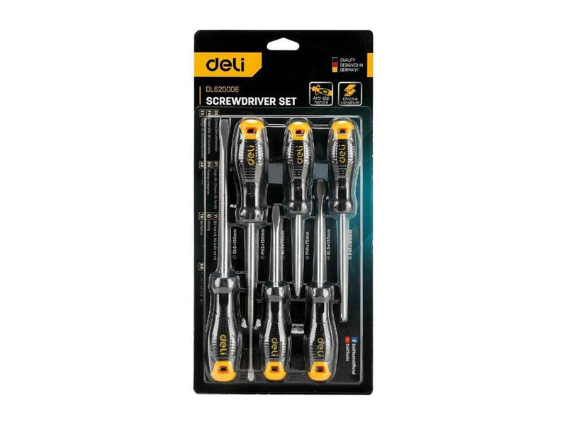 Deli Tools Screwdriver set EDL620006 with magnet 6 pieces