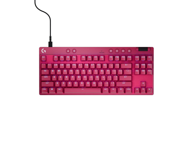 Logitech G PRO X TKL - Logitech Magnetic Analog - Linear - Gaming Tastaturen - ohne Numpad - Englisch - US - Pink