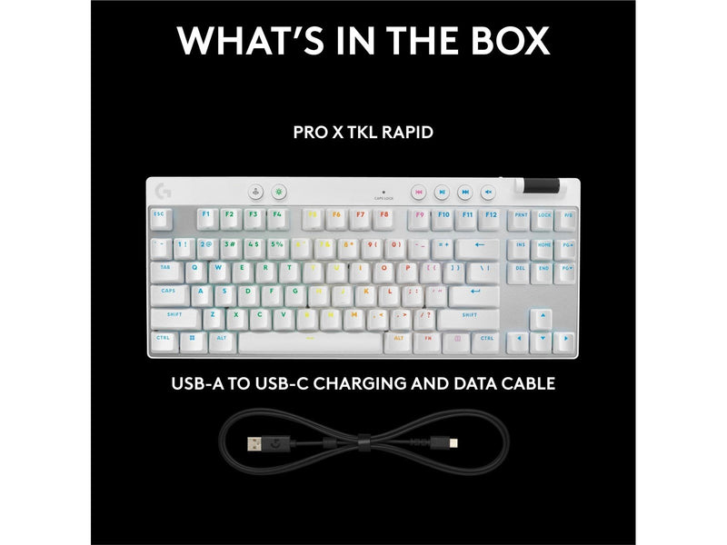 Logitech G PRO X TKL - Linear - Linear - Gaming Tastaturen - Französisch - Weiss