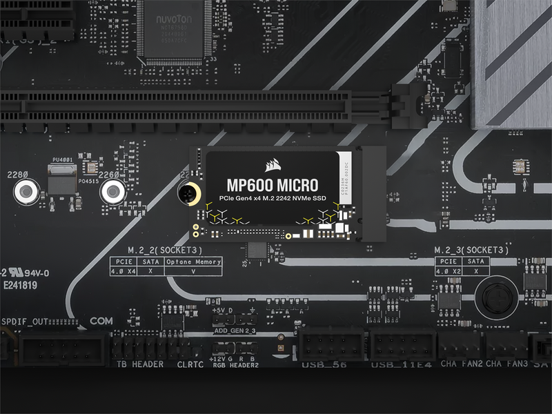 Corsair MP600 MICRO SSD - 2TB - PCIe 4.0 - M.2 2242