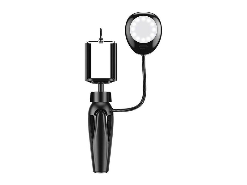 APEXEL Phone holder/tripod  APL-JJ21FL with LED light (black)
