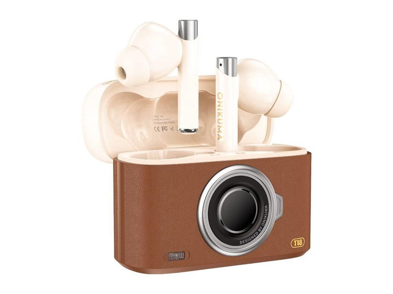 ONIKUMA T18 Bluetooth In-Ear Earphones Brown