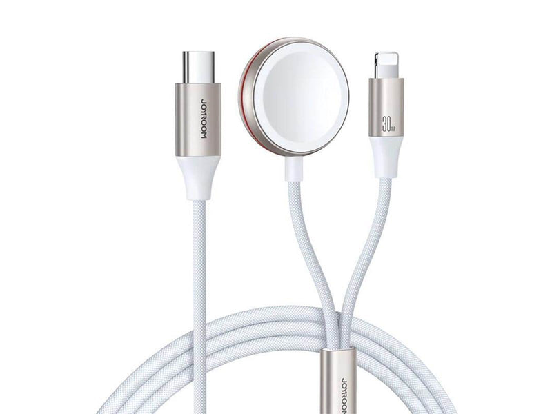 Joyroom Fast Charging Magnetic Charger 2-in-1 S-IW012 30W 1.5m (White)