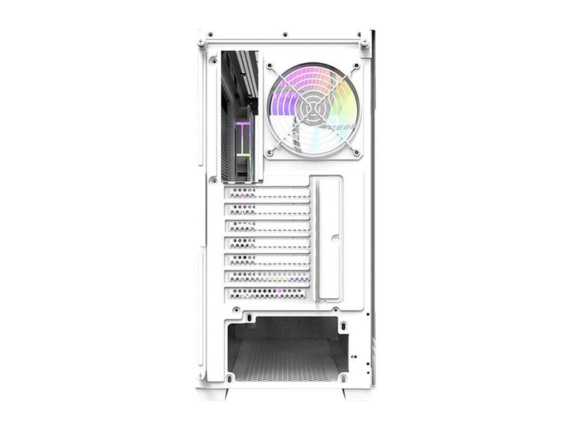 Darkflash Computer case DS900 (white) + 7 ARGB Fans - Gehäuse - Miditower - Weiß