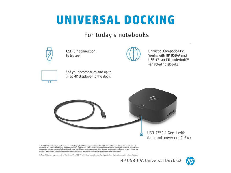 HP USB-C Dock G5 - 1GBE - 100W