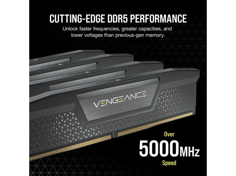 Corsair Vengeance DDR5-5200 - 16GB - CL40 - Dual Channel (2 pcs) - AMD EXPO & Intel XMP - Grau