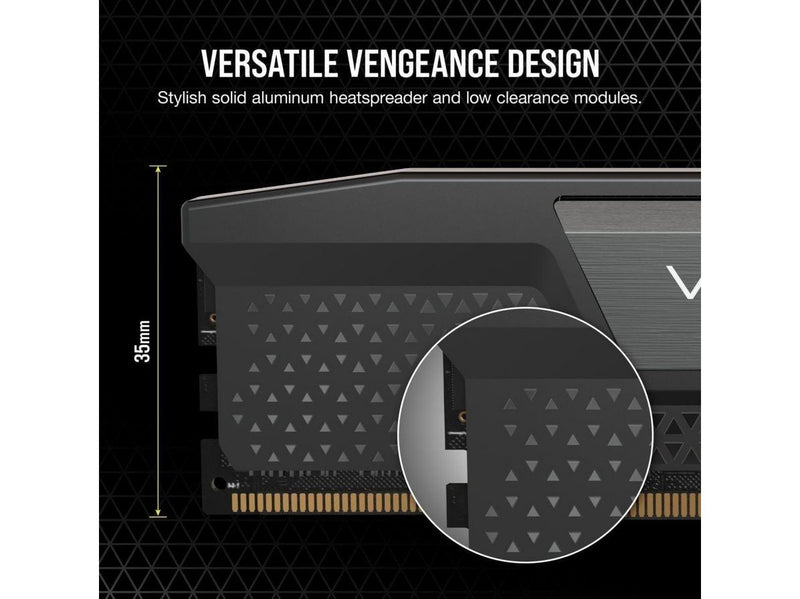 Corsair Vengeance DDR5-5200 - 16GB - CL40 - Dual Channel (2 pcs) - AMD EXPO & Intel XMP - Grau