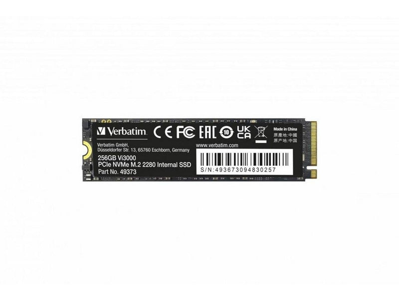 Verbatim Vi3000 SSD - 256GB - PCIe 3.0 - M.2 2280