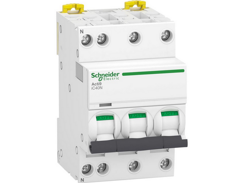 Schneider Electric Acti9 ic40n circiut breaker 3p + n 16a c-characteristic
