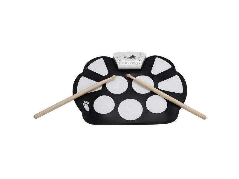 Mikamax Roll Up Elektronisches Schlagzeug – Tragbares Digitales Drum-Set mit 9