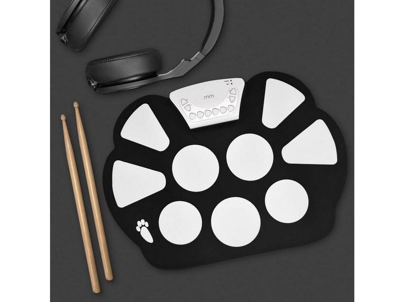 Mikamax Roll Up Elektronisches Schlagzeug – Tragbares Digitales Drum-Set mit 9